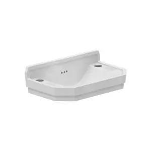 Fairmont Traditional Cloakroom Bathroom Vanity Unit with Basin - Blue Grey (H)86cm (W)51cm