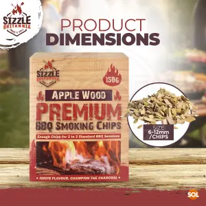 Apple Wood Chunks 150g - Wood Chips for Smoking Food,  Smoking Wood Chunks, Apple BBQ Wood Chunks,  BBQ Smoker Wood Chips, Applewo