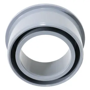 SPARES2GO 40mm Boss Adaptor Solvent Weld Soil Stack Waste Pipe Reducer Push Fit Seal Ring (Grey)