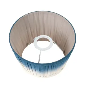 30cm Blue Ombre Soft Pleated Tapered Lampshade