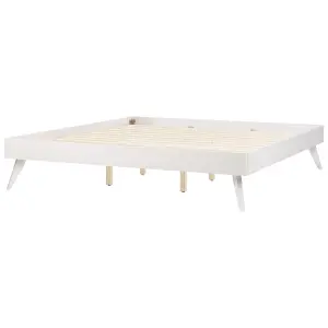 EU Super King Size Bed White BERRIC