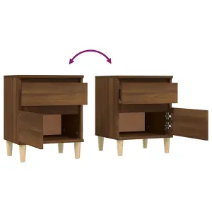 Berkfield Bedside Cabinets 2 pcs Brown Oak 40x35x50 cm