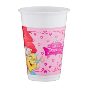 Disney Princess 200ml Party Cup (Pack of 8) Pink/White (One Size)