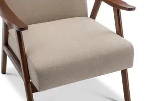 Fabric Linen Beige Selma Accent Chair