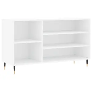 Shoe Cabinet High Gloss White 102x36x60 cm Engineered Wood