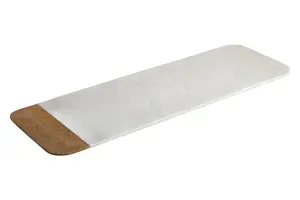 Maison by Premier Monzaro Large Marble And Mango Wood Tray