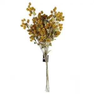 Pack of 6 x 85cm Craspedia Stem Yellow Artificial