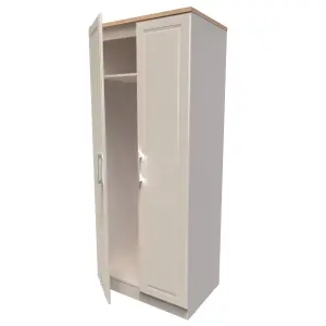 Kent Ready assembled Traditional Matt beige oak effect Large Double Wardrobe (H)1825mm (W)740mm (D)530mm