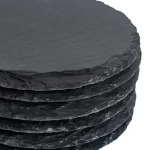 Argon Tableware - Round Slate Placemats - 30cm - Pack of 6