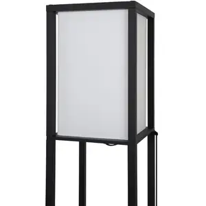 GoodHome Hartland Matt Black & white Floor lamp