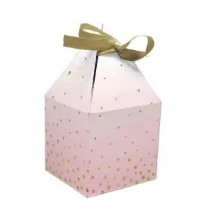 Creative Party Dotted Treat Box (Pack of 8) Pink/Gold (One Size)