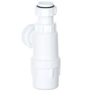 SPARES2GO Telescopic Waste Bottle Trap 40mm 1.5" Basin Bidet Urinal Bathroom Kitchen Sink 75mm Seal