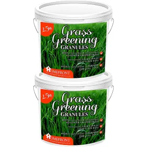 Homefront Grass Greening Granules Lawn Fertiliser - Strengthens, Greens and Creates Healthier Grass 5kg