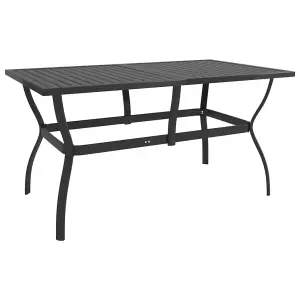 Berkfield Garden Table Anthracite 140x80x72 cm Steel