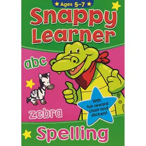 Alligator Snappy Learner Spelling With Fun Activity Book Multicoloured (One Size)