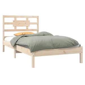 Berkfield Bed Frame Solid Wood 90x200 cm