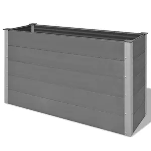 Berkfield Garden Raised Bed WPC 150x50x91 cm Grey