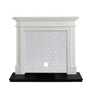 Focal Point Montana White & black MDF Fireplace surround set