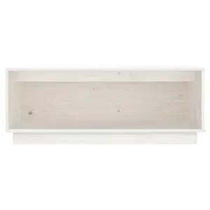 Berkfield TV Cabinet White 90x35x35 cm Solid Wood Pine