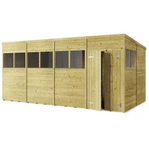 Store More Tongue and Groove Pent Shed - 16x8 Windowed