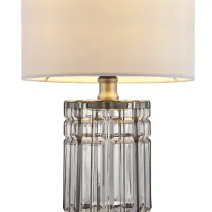 Nixie Glass Square Smoked grey Table lamp