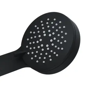 ENKI Modern Matte Black Round Multi Function Handheld Shower Head E22