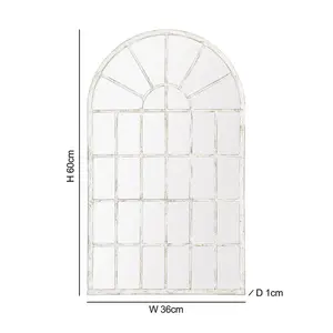 Small Gothic Arch Mirror - White