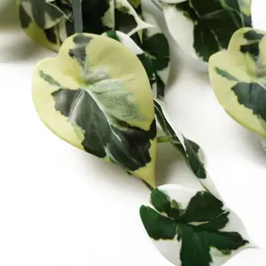 40cm Artificial Trailing Variegated Marble Pothos Plant