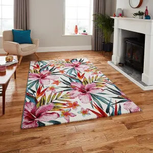 Multi Floral Luxurious Modern Handmade Rug for Living Room Bedroom and Dining Room-120cm X 170cm