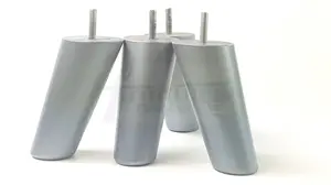 Wood Furniture Feet 120mm High Silver Replacement Furniture Legs Set Of 4 Sofa Chair Stool M8