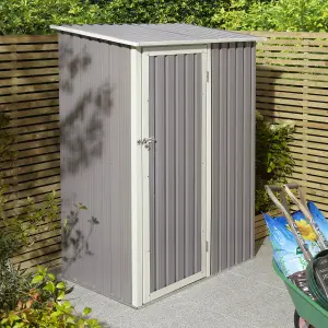 Rowlinson Trentvale 5x3 ft Pent Light grey Metal Shed