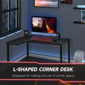 L-Shaped Corner Desk Computer Workstation PC Gaming Desk 145 x 81 x 76cm Left