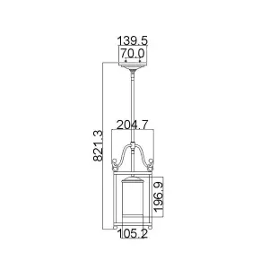 Elstead Declaration 1 Light Ceiling Pendant Iron, E27