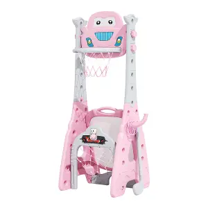 Adjustable Toddler Basketball Stand Set with Drawing Board with Story Machine for Kids