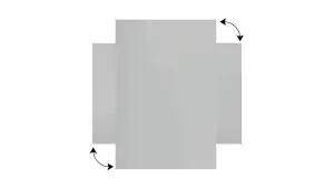 ALLboards 100x80 cm grey magnetic glass board - frameless glass board, tempered glass suitable for neodymium magnets