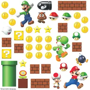 RoomMates Nintendo Super Mario Build A Scene Peel & Stick Wall Decals