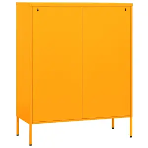 Berkfield Storage Cabinet Mustard Yellow 80x35x101.5 cm Steel