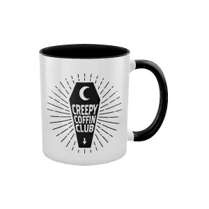 Grindstore Creepy Coffin Club Two Tone Mug Black/White (One Size)