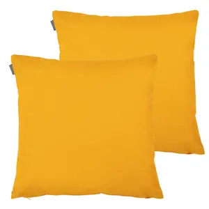 Veeva Indoor Outdoor Cushion Set of 2 Yellow Water Resistant Cushions