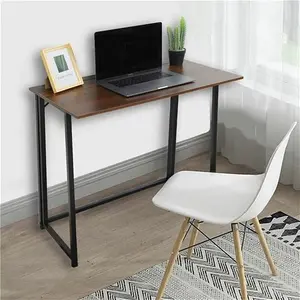 Folding Computer Desk Study Desk Writing Table Home Office Boston Brown