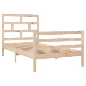 Berkfield Bed Frame Solid Wood Pine 100x200 cm