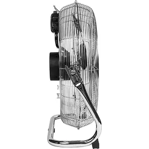 MYLEK High Velocity Floor Fan Air Circulator Industrial Cooling 18 Inch Cool Cold Chrome - 3 Speed Portable - Adjustable Tilt