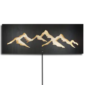 MA02 Handmade Landscape & Nature Wall Decor Black Walnut/Champagne