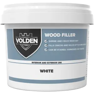 Volden White Ready mixed Wood Filler, 500g