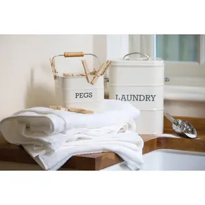 Living Nostalgia 2 Piece Laundry Set Antique Cream