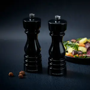 Cole & Mason London Black Gloss Salt & Pepper Mill Set 180mm