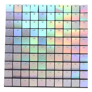 Rainbow Shimmer Sequin Wall Panels Backdrop, 30cm x 30cm