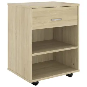 Berkfield Rolling Cabinet Sonoma Oak 46x36x59 cm Engineered Wood