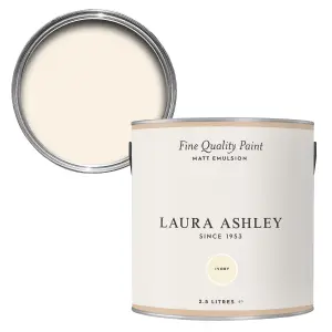 Laura Ashley Ivory Matt Emulsion paint, 2.5L