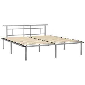 Berkfield Bed Frame Grey Metal 180x200 cm 6FT Super King